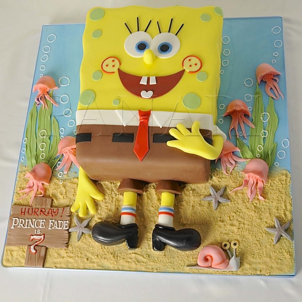 SPONGE BOB CAKE dekorieren