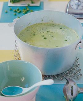 Erbsensuppe mit Crme frache