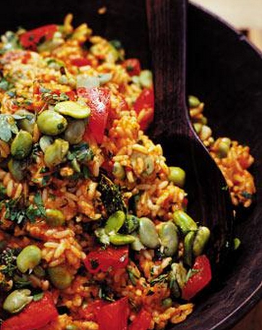 Reissalat mit Tomaten