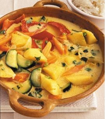 Ananas Gemusecurry in Kokosmilch