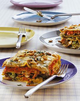 Pilz Schinken Lasagne