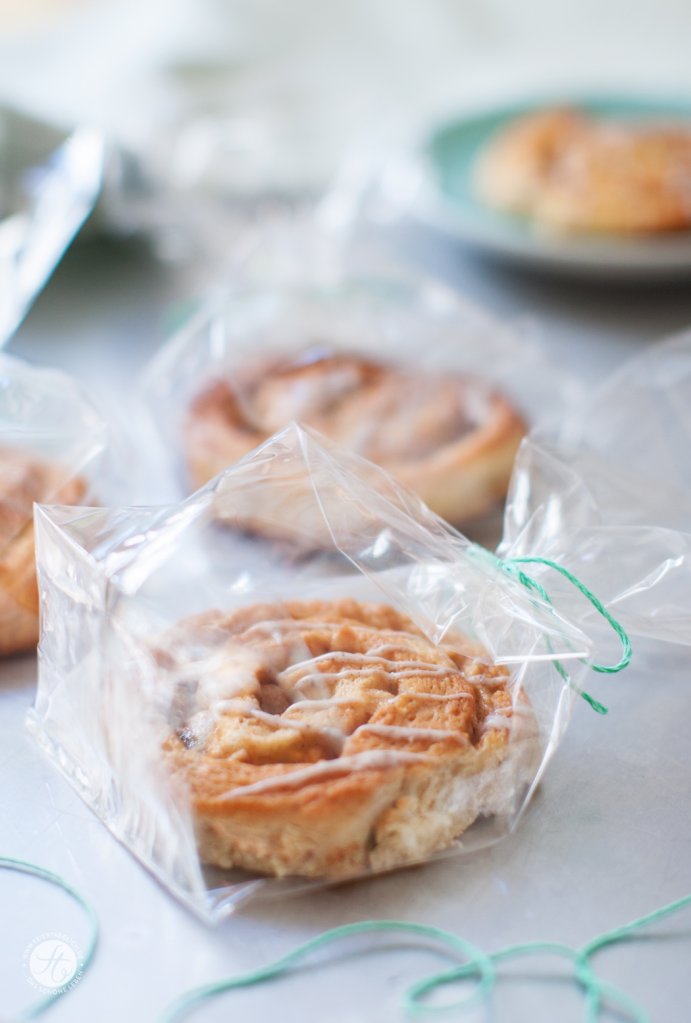 Apfel Zimt Schnecken mit vanilleguss kuchen