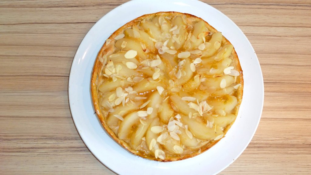 birnen mandel tarte mit mürbeteig