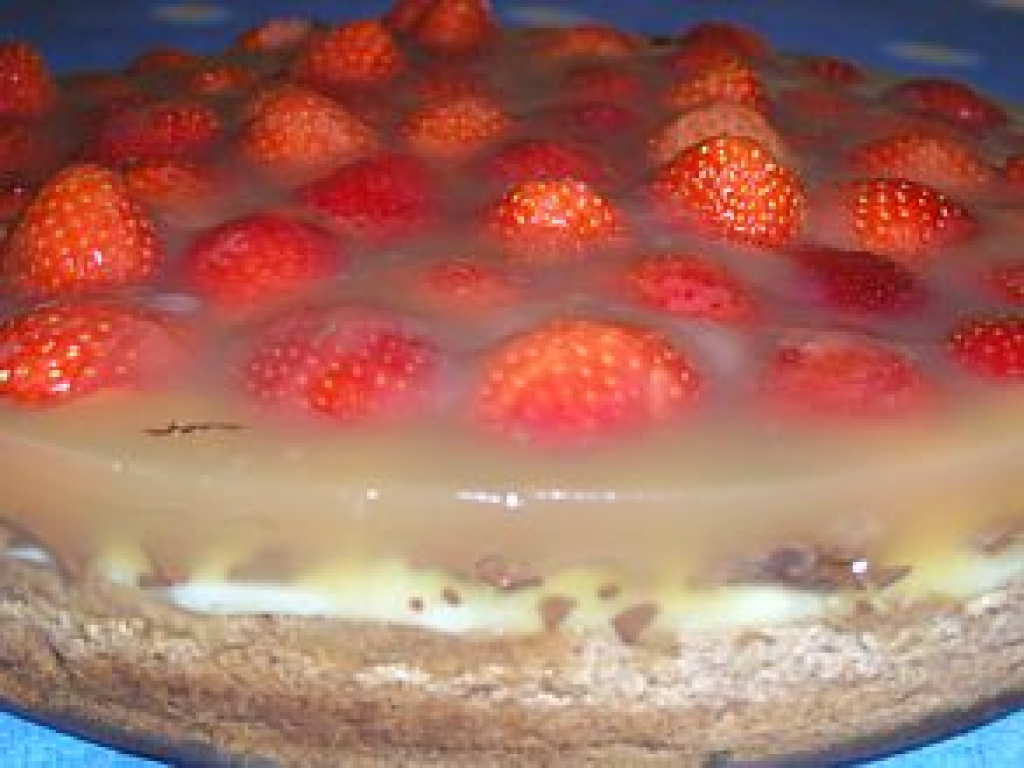 Erdbeer Pudding Kuchen