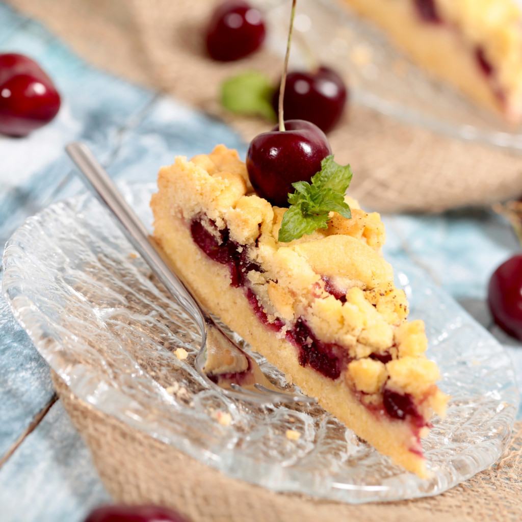 Kirsch Kuchen mit streusel