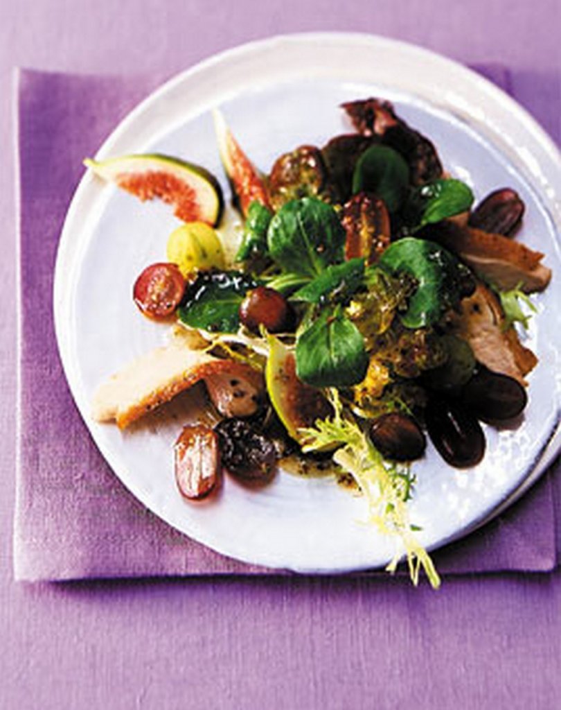 Weintrauben Feigen Salat mit Perlhuhnbrust picture, Weintrauben Feigen ...