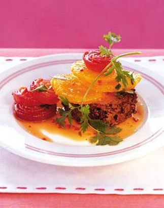 Gebratenes Rinderfilet mit Sezchuanpfeffer und scharfen Orangen