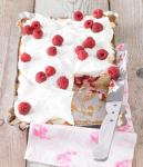 Himbeerkuchen mit Frischkase Topping