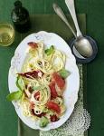 Grapefruit Pasta mit knusprigem Coppa