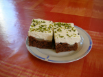 Schoko Birnenkuchen mit Pistazien