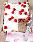 Himbeerkuchen mit Frischkse Topping